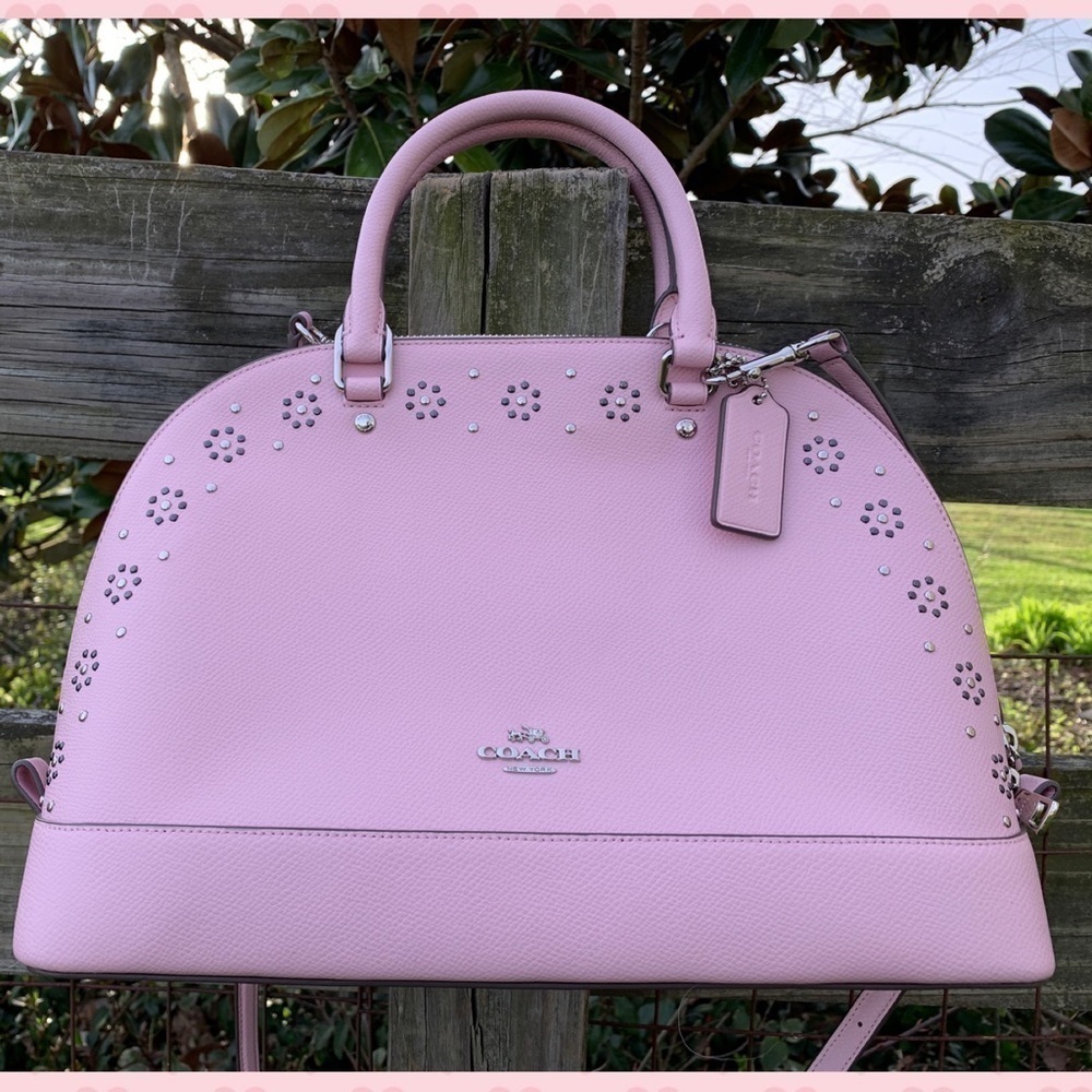 Coach 37238 Pink Rivets Studded Dome Waller and Sierra Bag - Picture 3 of 9